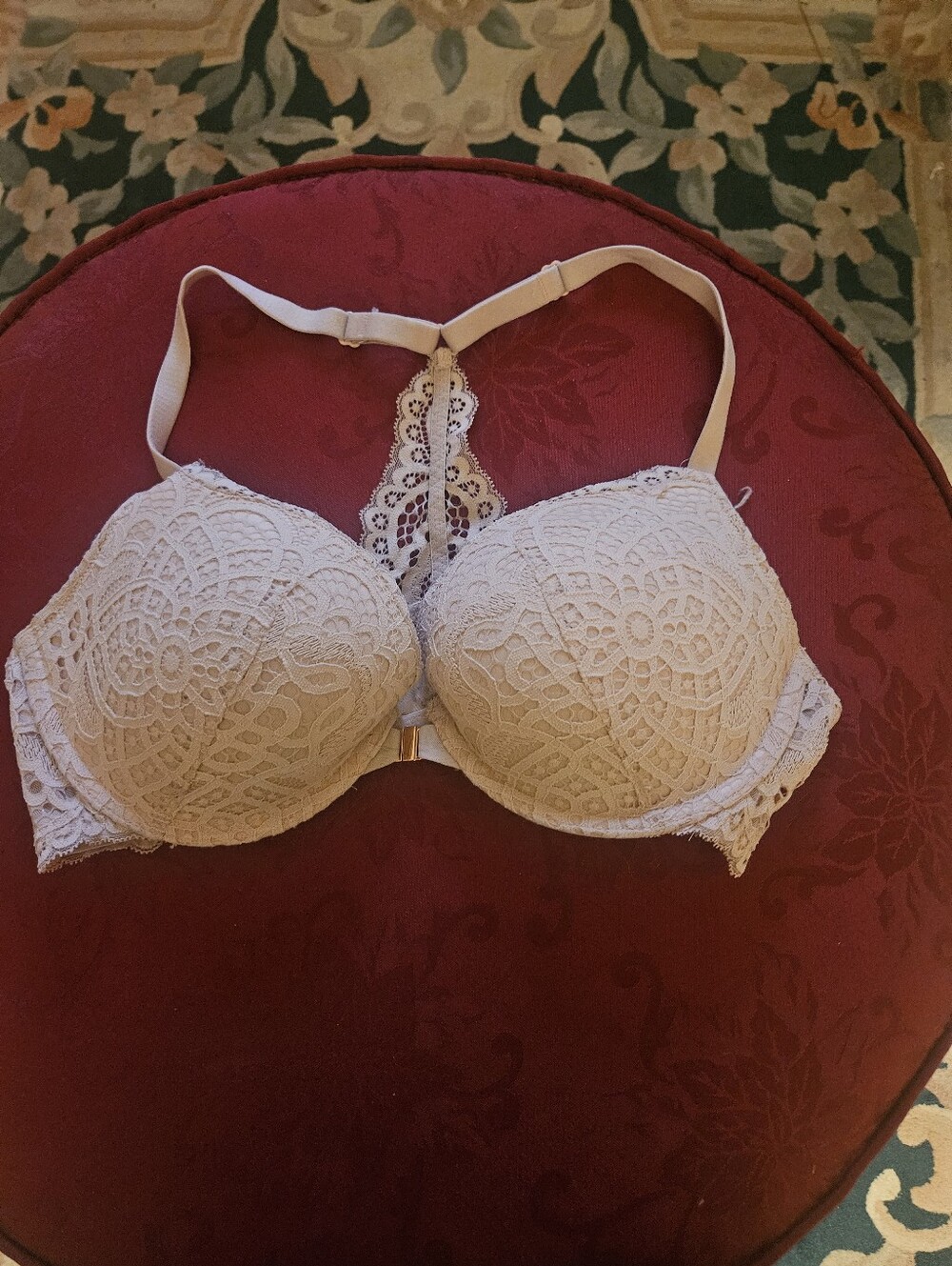Auden Lace Racerback Bra - Light Peach